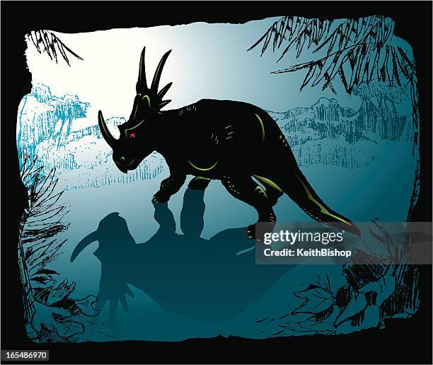 dinosaur styracosaurus - styracosaurus stock illustrations
