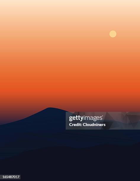 ilustraciones, imágenes clip art, dibujos animados e iconos de stock de montañas al amanecer - ozark mountains