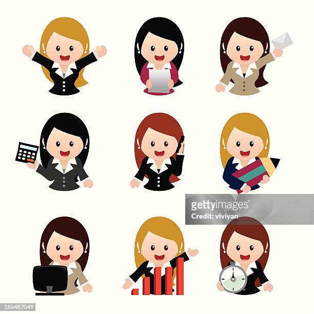 104 Sales Girl Cartoon High Res Illustrations - Getty Images