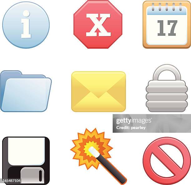 soft icons - stop sign post vector stock illustrations