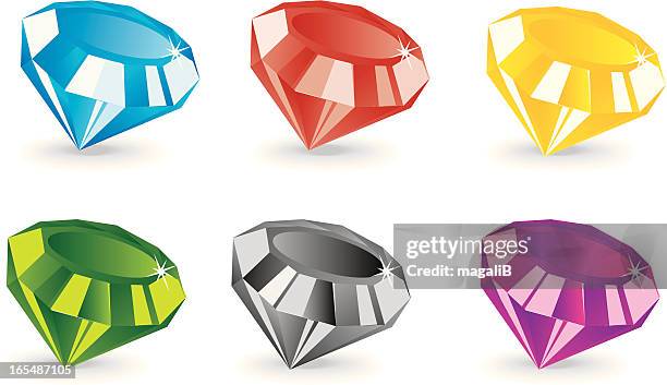 diamonds - ruby stock illustrations