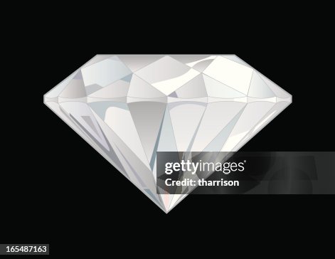 Vector Diamond Side View Vector Diamond Side View