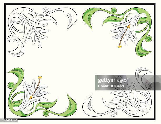 lily flash sheet - easter lily stock illustrations