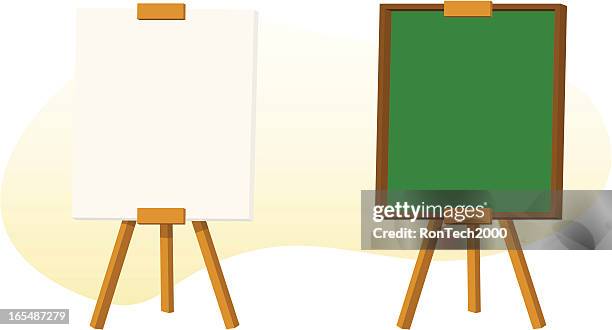 blank signs on easels - leg exercise stock illustrations
