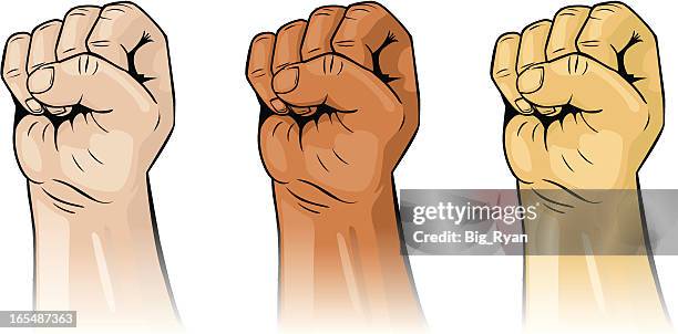 man fists - racism stock illustrations