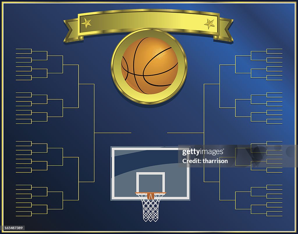 Torneo de baloncesto de Vector de póster
