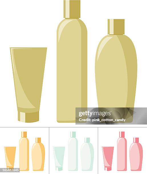lotions and soaps - shampoo stock illustrations