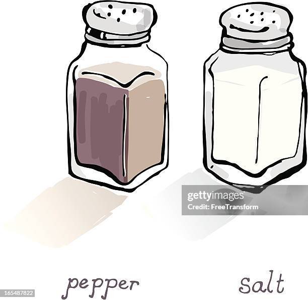 ilustrações, clipart, desenhos animados e ícones de salt & pimenta - pimenta do reino