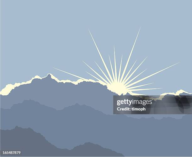 silver lining - light at the end of the tunnel stock illustrations