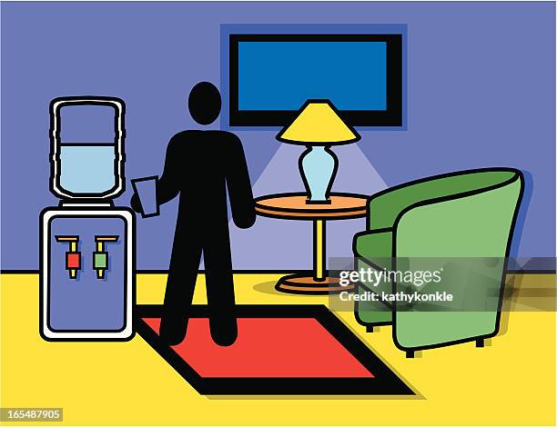 break time - office water cooler stock illustrations