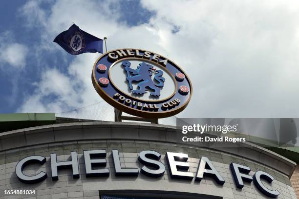 General view outside the stadium prior to the Premier League match between Chelsea FC and Nottingham Forest at Stamford Bridge on September 02, 2023...