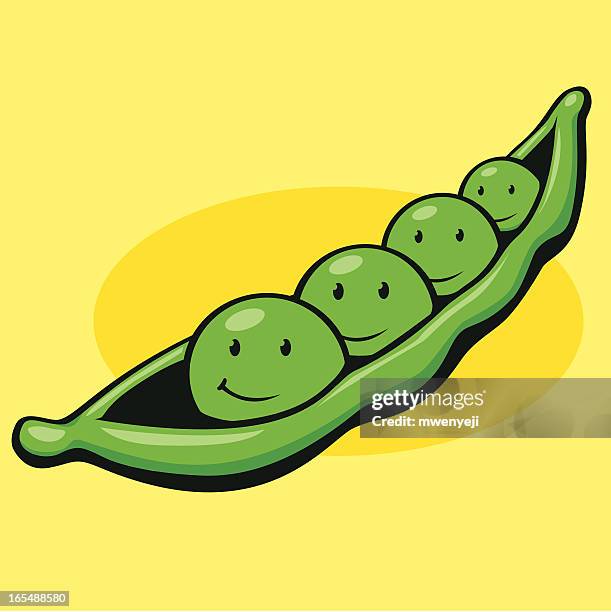 stockillustraties, clipart, cartoons en iconen met go together like peas in a pod - bolster