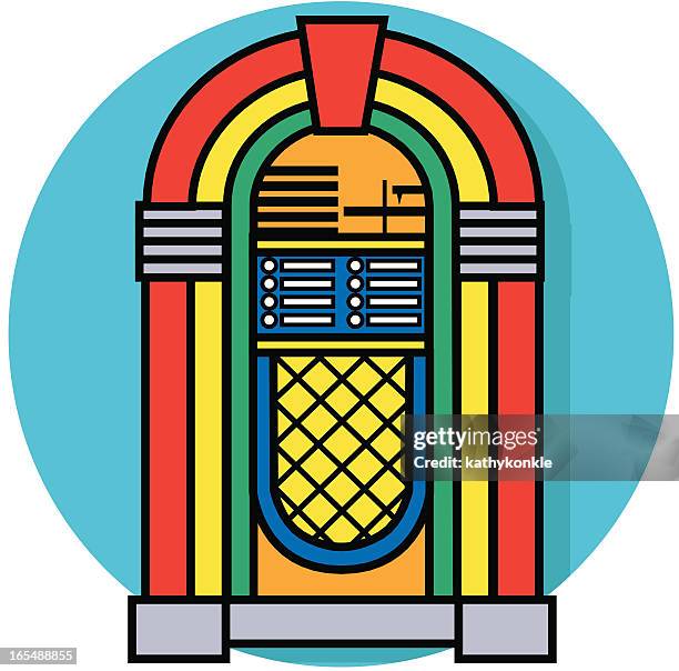 ilustraciones, imágenes clip art, dibujos animados e iconos de stock de icono de discos - jukebox