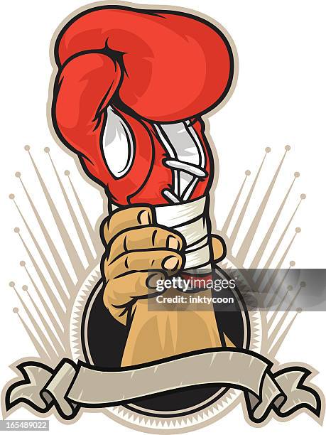 vector image of champion boxing glove - sports champion 幅插畫檔、美工圖案、卡通及圖標