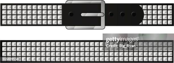 pnk rock belt - metallic belt stock illustrations