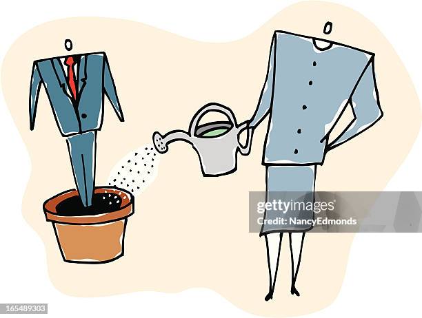 wachsende mitarbeiter - auszubildender stock-grafiken, -clipart, -cartoons und -symbole