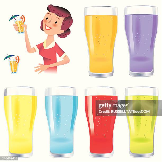 farbenfrohe drinks! - vegetable juice stock-grafiken, -clipart, -cartoons und -symbole