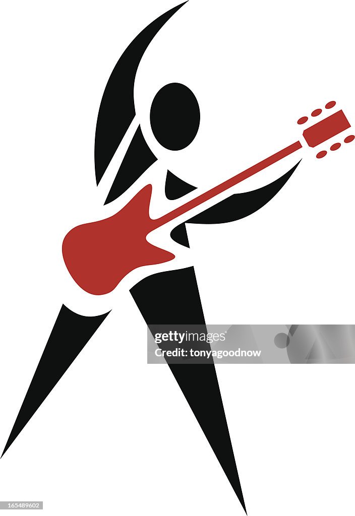 Stylized Guitar Player