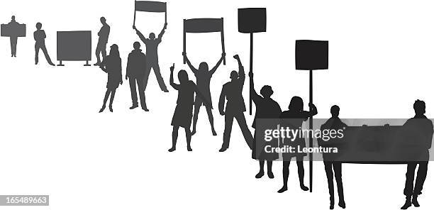 protestors (each person is complete and moveable) - hate stock illustrations