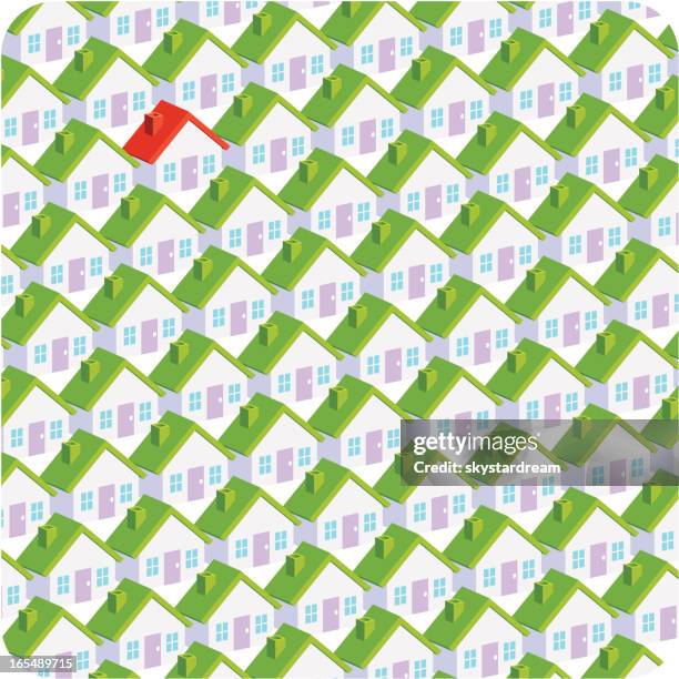 house values - large group of objects stock illustrations