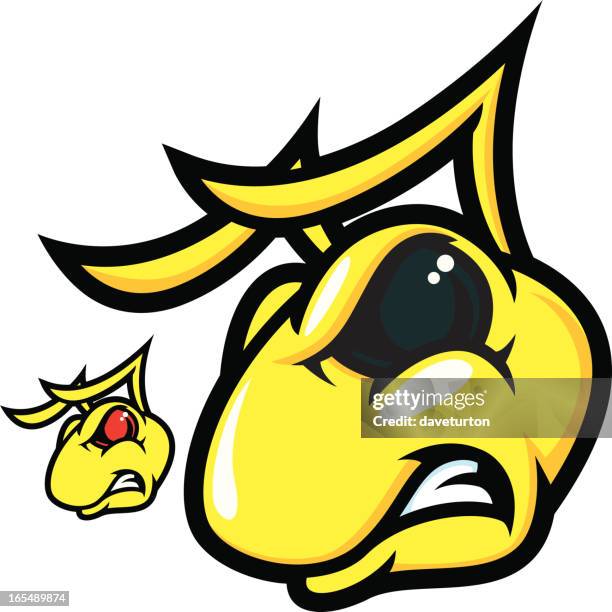hornet head - wasp stock illustrations