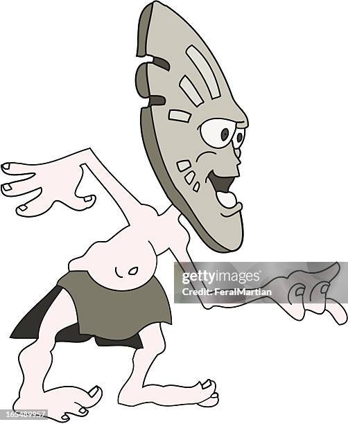 tiki man - caveman stock illustrations