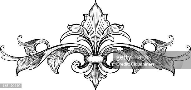 stockillustraties, clipart, cartoons en iconen met acanthus symmetry - herald