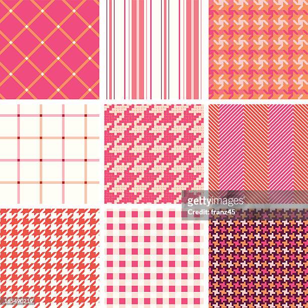 seamless fabric pattern - houndstooth stock illustrations