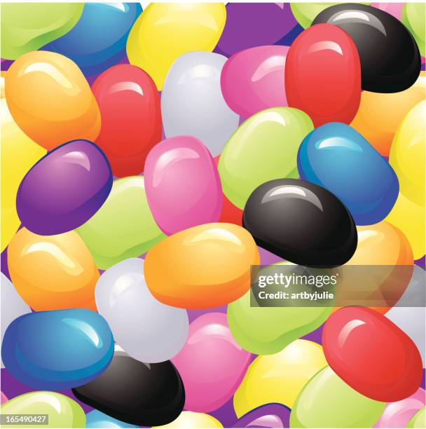 jelly bean pattern tile - jelly beans stock illustrations