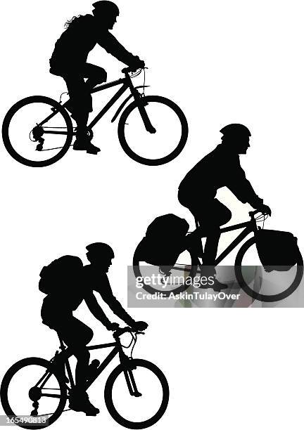 ilustraciones, imágenes clip art, dibujos animados e iconos de stock de montaña bike - bici de montaña