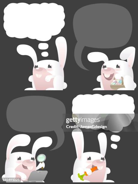 cute easter bunny - easter bunny stock illustrations