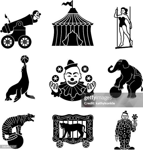 circus - artillery icon stock illustrations