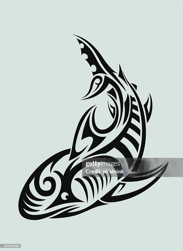 Tribal Shark Design or Tattoo