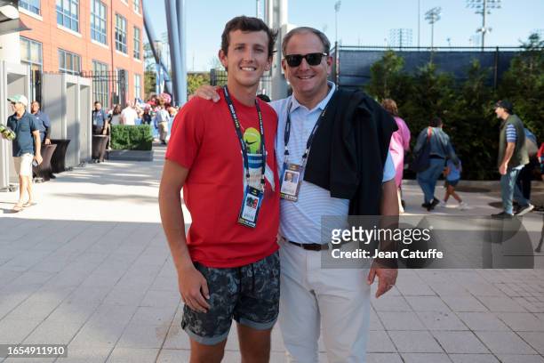 Nicholas Godsick and Tony Godsick attend day five of the 2023 US Open at Arthur Ashe Stadium at the USTA Billie Jean King National Tennis Center on...
