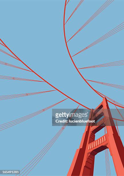 golden gate bridge - san francisco california stock-grafiken, -clipart, -cartoons und -symbole