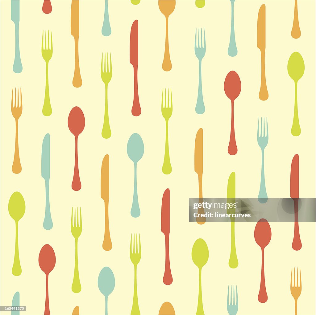 Seamless cutlery background