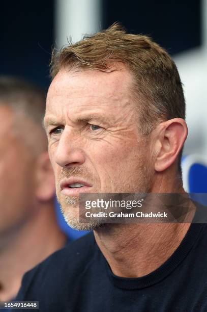Gary Rowett manager of Millwall looks on during the Sky Bet Championship match between Birmingham City and Millwall at St Andrews on September 02,...