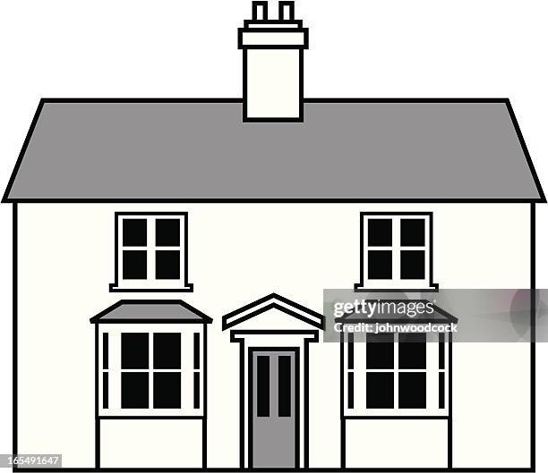 bay front cottage - cottage icon stock illustrations