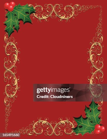Open Scrollwork & Holly Open Scrollwork & Holly