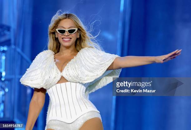 Beyoncé performs onstage during the "RENAISSANCE WORLD TOUR" at SoFi Stadium on September 01, 2023 in Inglewood, California.