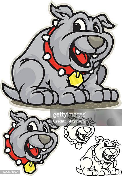 ilustraciones, imágenes clip art, dibujos animados e iconos de stock de pequeño bulldog - bulldog
