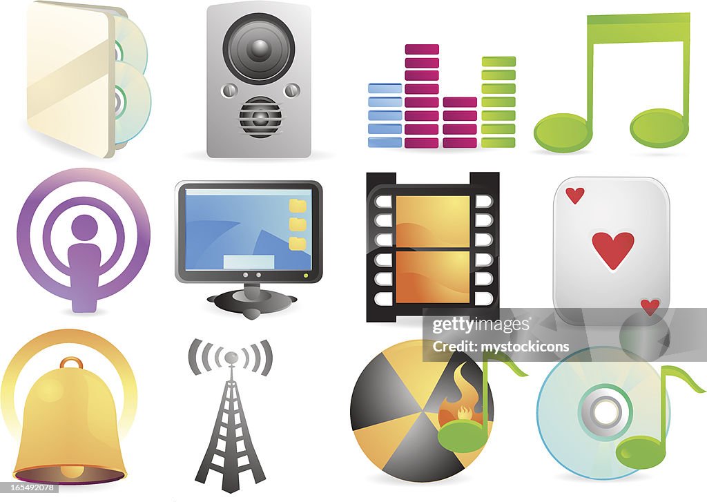 Music and Movie Internet Icons