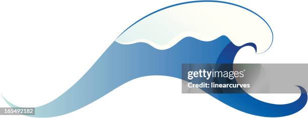 big wave - tidal wave stock illustrations