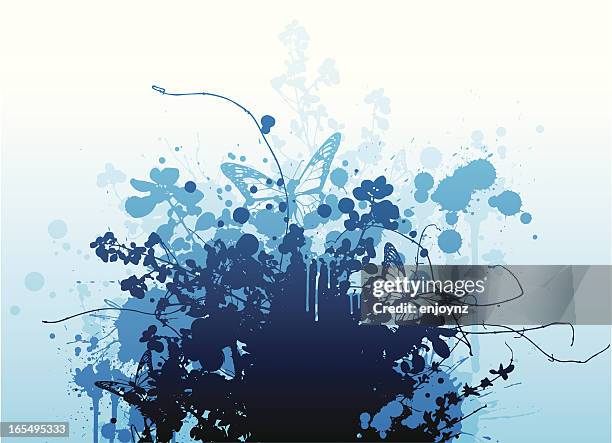 blue explosion - cooling background stock illustrations