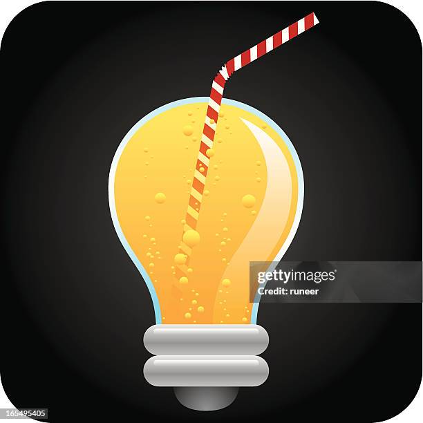 idea soda - drinking straw isolated stock illustrations