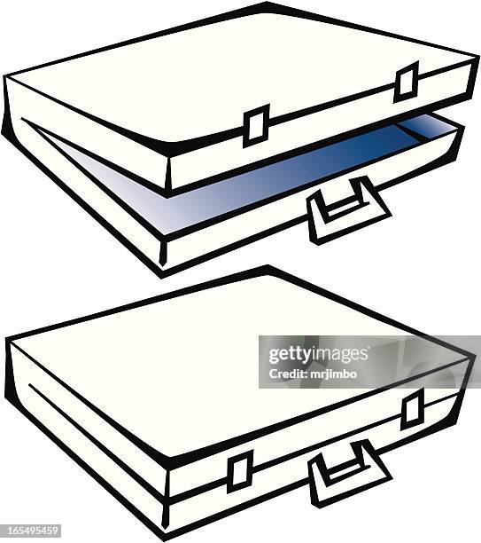 briefcase - open/closed - case closed stock illustrations
