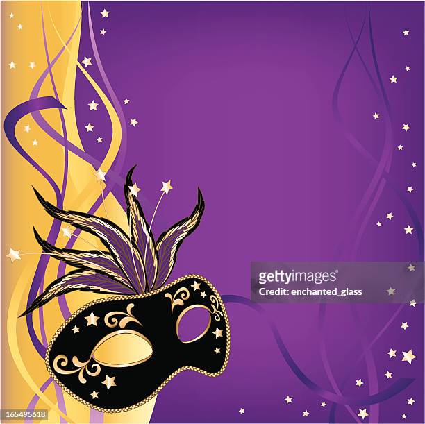 mardi gras, masquerade party mask - mardi gras mask stock illustrations