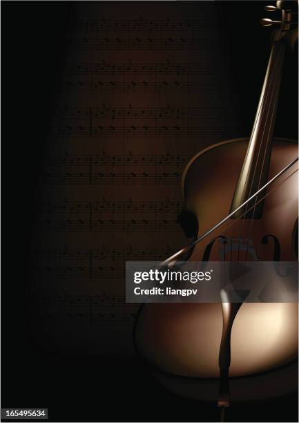 cello brown single - cello stock illustrations