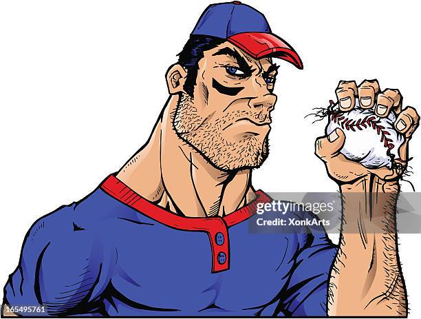 baseball crush man - baseball player stock illustrations