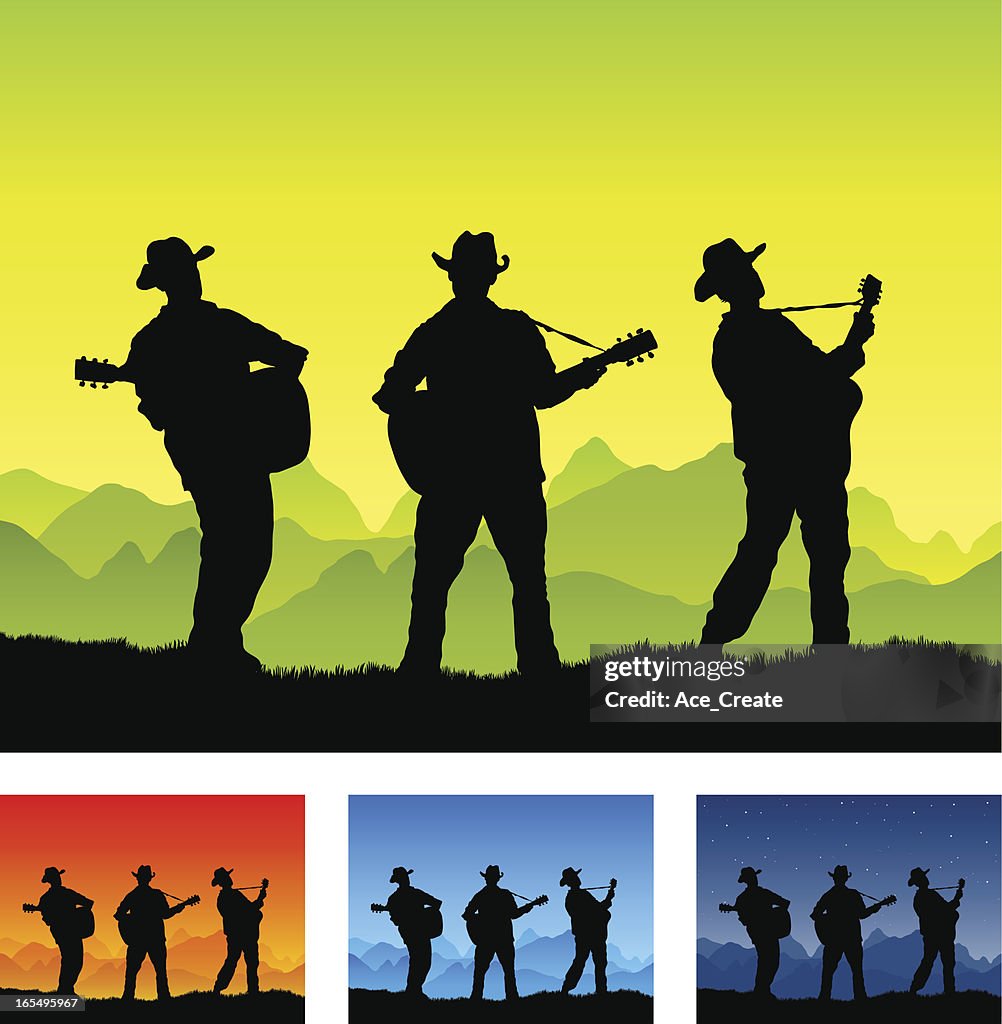 Country guitar band play all day